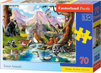Attēls no Castorland Puzzle 70 Forest Animals CASTOR