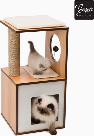 Picture of Catit Drapak Catit Vesper V-Box, orzech woski, S ,37 x 37 x 72.5 cm