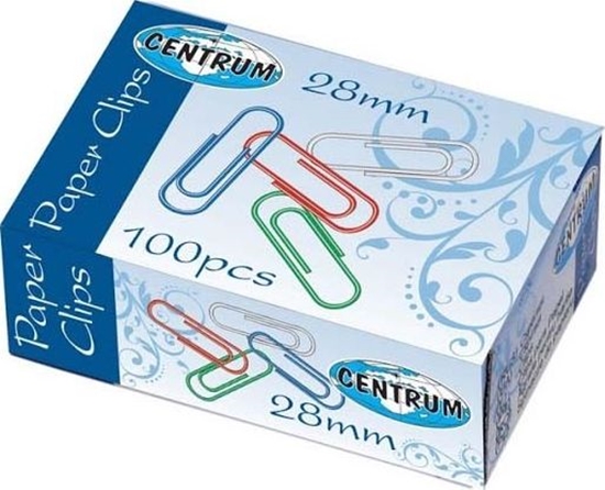 Изображение Centrum Spinacze Biurowe Okrge Kolorowe 28MM (CE80133)