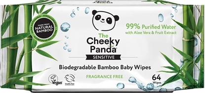 Attēls no Cheeky Panda Chusteczki bambusowe nawilane dla dzieci 64 szt.