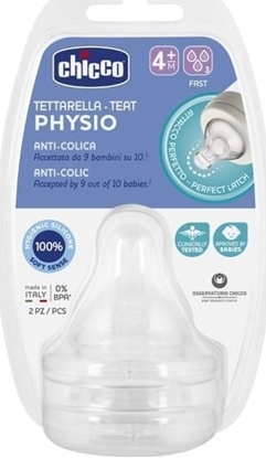 Picture of Chicco Smoczek do butelki antykolkowej Perfect5 - silikonowy (CHI000281)