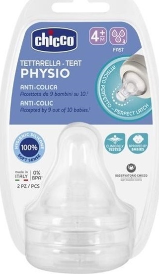 Picture of Chicco Smoczek do butelki antykolkowej Perfect5 - silikonowy (CHI000281)