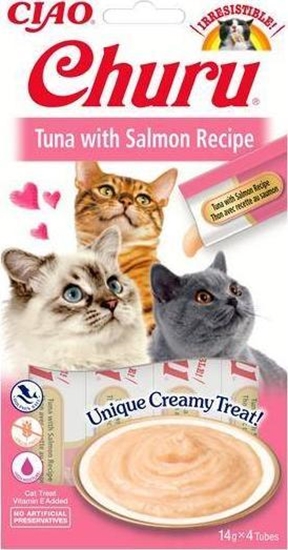 Picture of Churu Przysmak Tuczyk z ososiem dla kota 4x14 g