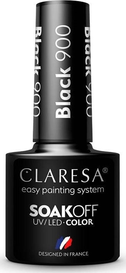 Picture of Claresa Soak Off UV/LED Color lakier hybrydowy 900 Black 5ml