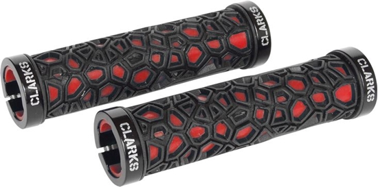 Picture of Clarks Chwyty kierownicy CLARK'S CLO208 LOCK-ON czarno-czerwone klamry czarne