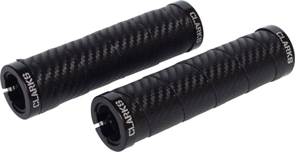 Изображение Clarks Chwyty kierownicy CLARK'S CLO-215 LOCK-ON z owijk szosow czarne klamry czarne aluminiowe