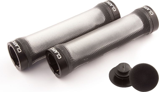 Picture of Clarks Chwyty kierownicy CLARK'S CLO-309T LOCK-ON 130mm czarno-przeroczyste klamry aluminiowe