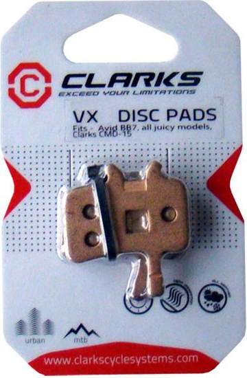 Изображение Clarks Okadziny hamulcowe AVID (Juicy 3,5,7, 7 Carbon, Ultimate, BB7) organiczne