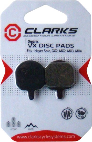 Picture of Clarks Okadziny hamulcowe HAYES (Sole, GX2, MX2, MX3, MX4) organiczne