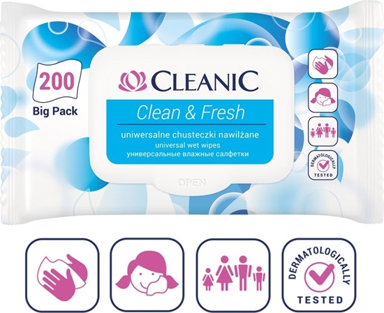 Picture of Cleanic Clean&Fresh Chusteczki Odwieajce 200 sztuk