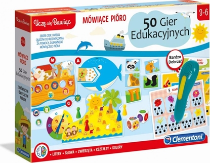 Attēls no Clementoni Gra edukacyjna mówice pióro 50 gier (50650)