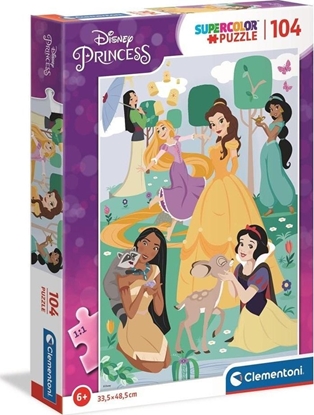 Изображение Clementoni Puzzle 104 elementy Super Kolor Księżniczki Disneya