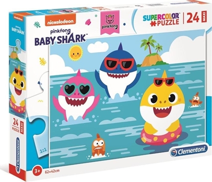 Изображение Clementoni Puzzle 24 elementów Maxi Baby Shark (28519)