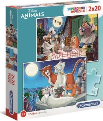 Attēls no Clementoni Puzzle 2x20 elementów Disney Animals