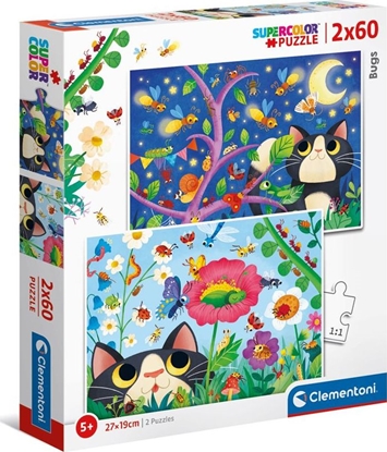 Picture of Clementoni Puzzle 2x60 Super Kolor Bugs