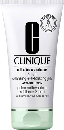 Изображение Clinique All About Clean 2-in-1 Cleansing Exfoliating Jelly delikatny głęboko oczyszczający żel do mycia twarzy 150ml