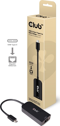 Attēls no Karta sieciowa Club 3D Adap C3D Typ C 3.2 Gen1 -> RJ45 2.5Gbps