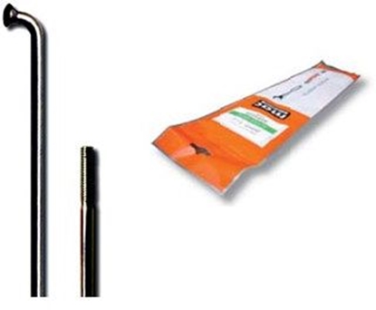 Изображение Cn Spoke Szprychy CNSPOKE STD14 2.0-2.0-2.0 stal nierdzewna 230mm czarne + nyple 144szt. - CN-STD230C