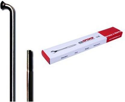 Attēls no Cn Spoke Szprychy STD14 2.0-2.0-2.0 stal nierdzewna 282mm czarne + nyple 144szt. (CN-STD282C)