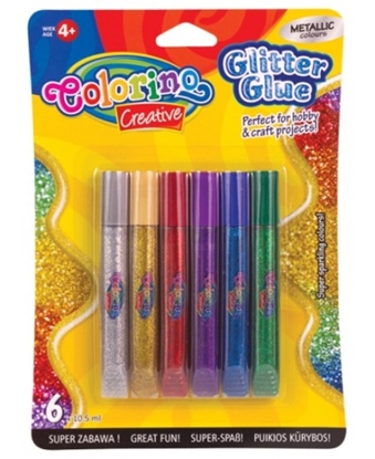 Picture of Colorino Creative Metallic glitter glue 6 colours