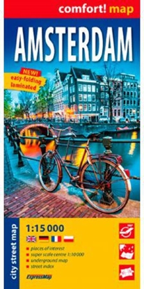 Attēls no Comfort!map Amsterdam, 1:15 000 plan miasta