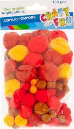 Picture of Craft with Fun CF OZDOBA DEK POMPON KOL AKRYL 100SZT PBH 12/144