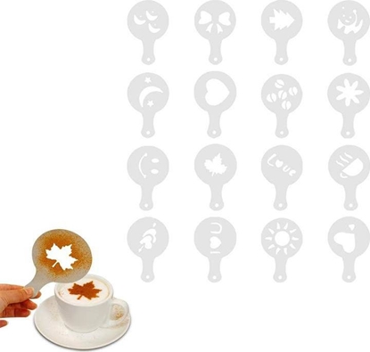 Attēls no CreativeHome AG514B SZABLONY DO DEKORACJI KAWY WZORY 16 szt