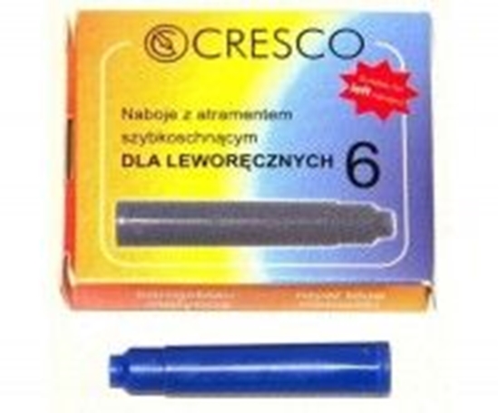Picture of Cresco Naboje do piór niebieskie 6 sztuk dla leworęcznych (274613)