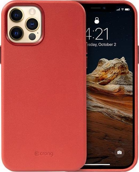 Picture of Crong Crong Essential Cover Magnetic - Etui ze skóry iPhone 12 Pro Max MagSafe (czerwony)