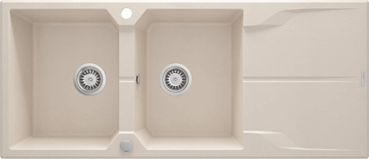 Изображение Zlewozmywak Deante Deante Andante  granitowy 2-komorowy z ociekaczem - be