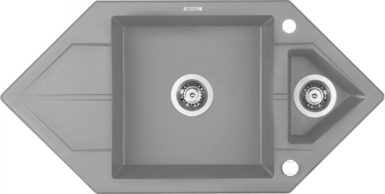 Picture of Zlewozmywak Deante Hexon  1,5-komorowy z ociekaczem szary (ZQP S653)