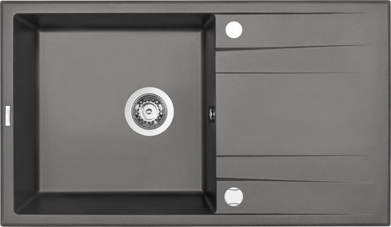 Изображение Zlewozmywak Deante .ERIDAN ANTRACYT METALIK GRANIT 1K Z/O 860X500X203 + SPACE SAVER
