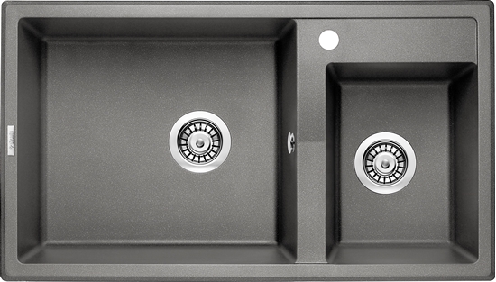 Изображение Zlewozmywak Deante .ERIDAN ANTRACYT METALIK GRANIT 2K 880X500X200 + SPACE SAVER