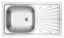 Attēls no Zlewozmywak Deante Zlewozmywak 1-komorowy TECHNO z ociekaczem 76x43cm stal szlachetna + osprzt - ZMU 0110