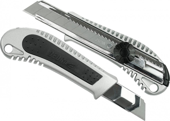 Изображение Dedra NÓ 18MM OSTRZE ODAMYWANE,METALOWY+GUMA STOP M9010 DEDRA