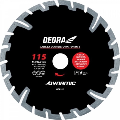 Изображение Dedra Tarcza diamentowa TURBO S dynamic 115mm 22.2mm (HP2131)