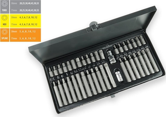 Picture of Dedra Zestaw kocówek wkrtakowych 40 szt. metalowa walizka