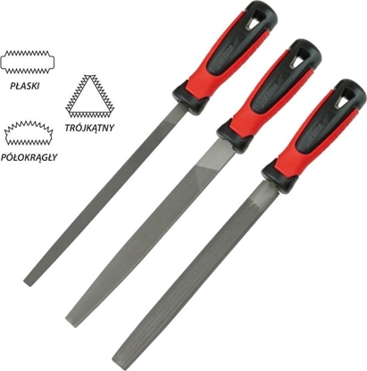 Picture of Dedra ZESTAW PILNIKÓW DO METALU 200MM 3SZT PASKI PÓOKR OKRGY 06C006 DEDRA