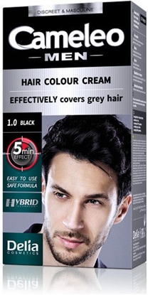 Attēls no Delia Cosmetics Cameleo Men Hair Colour Cream farba do włosów 1.0 Black 30ml