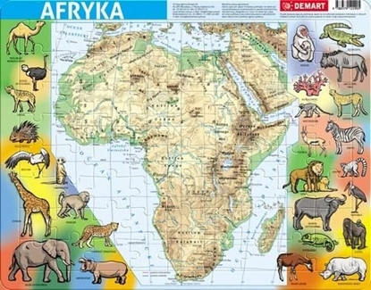 Изображение Demart Puzzle ramkowe - Afryka fizyczna