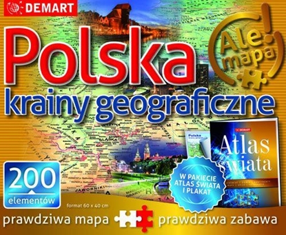 Picture of Demart Puzzle: Polska-krainy geograficzne+atlas