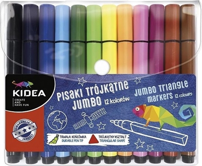 Picture of Derform Pisaki trójktne Jumbo 12 koloów KIDEA