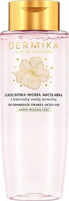 Picture of Dermika Luxury Placenta luksusowa woda micelarna do demakijau twarzy oczu i ust Francuska Woda Termalna 400ml