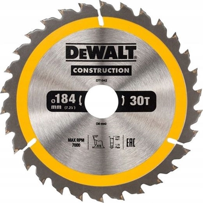 Picture of Dewalt pia tarczowa 184x30mm, 30 zbów (DT1942-QZ)