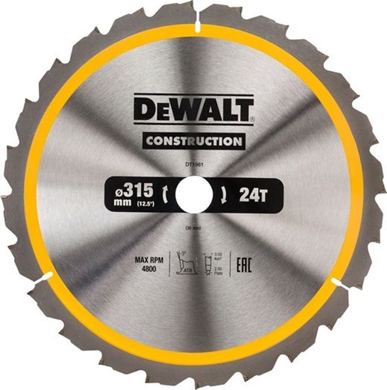 Picture of Dewalt pia tarczowa 315x30mm x 24 zbów (DT1961-QZ)