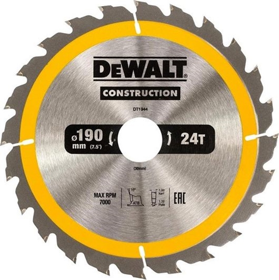 Picture of Dewalt pia tarczowa do drewna 190x30mm, 24 zbów (DT1944-QZ)