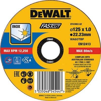 Изображение DeWalt DT43902-QZ Metall-Trennscheibe 125mm
