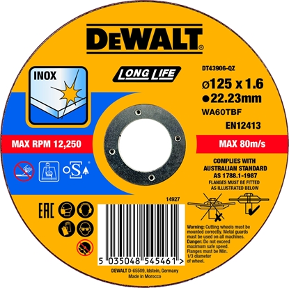 Изображение DeWalt DT43906-QZ Metall-Trennscheibe 125mm