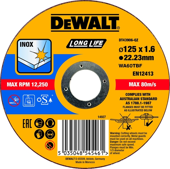 Изображение DeWalt DT43906-QZ Metall-Trennscheibe 125mm