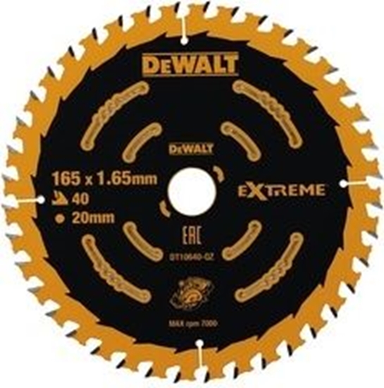 Picture of Dewalt Tarcza pilarska EXTREME do pilarek akumulatorowych 165mm 40 zbów (DT10640-QZ)